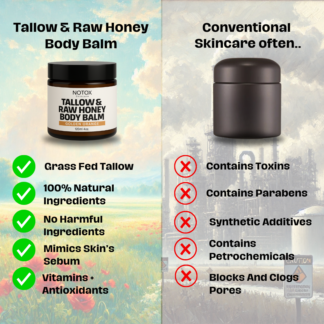 Tallow & Raw Honey Body Balm (Golden Orange Scent) ::