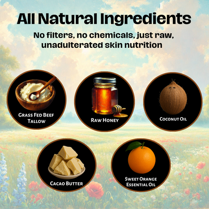 Tallow & Raw Honey Body Balm (Golden Orange Scent) ::