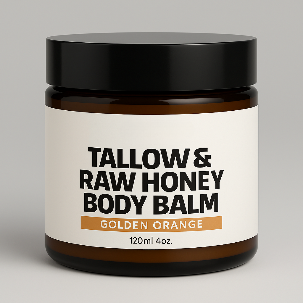 Tallow & Raw Honey Body Balm (Golden Orange Scent)