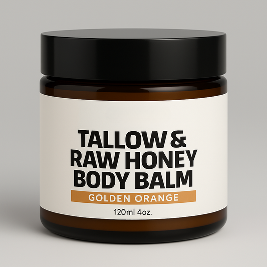 Tallow & Raw Honey Body Balm (Golden Orange Scent)